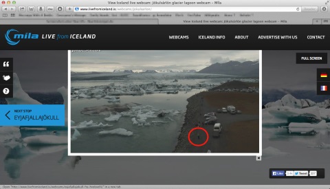 Screenshot 22nd of July 2014 livefromiceland.is