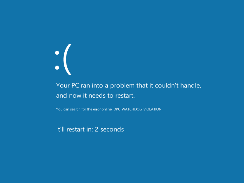 Windows 8 Developer Preview Bluse Screen